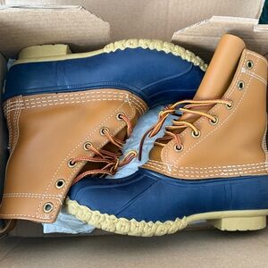 Tan and Navy LL Bean Boots Never Worn